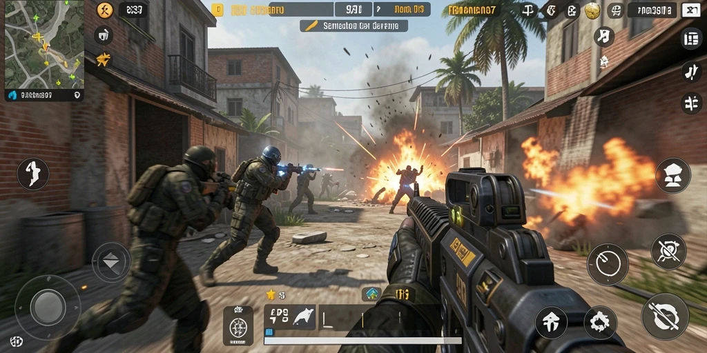 Tampilan gameplay seru dari 93337 dengan aksi TPS.