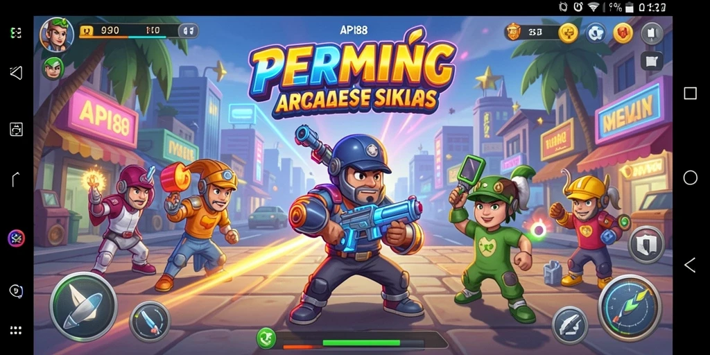 Tampilan menarik dari gameplay API88 di aksi Arcade.