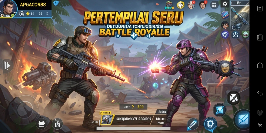 Tampilan pertarungan mendebarkan dalam gameplay APIGACOR88