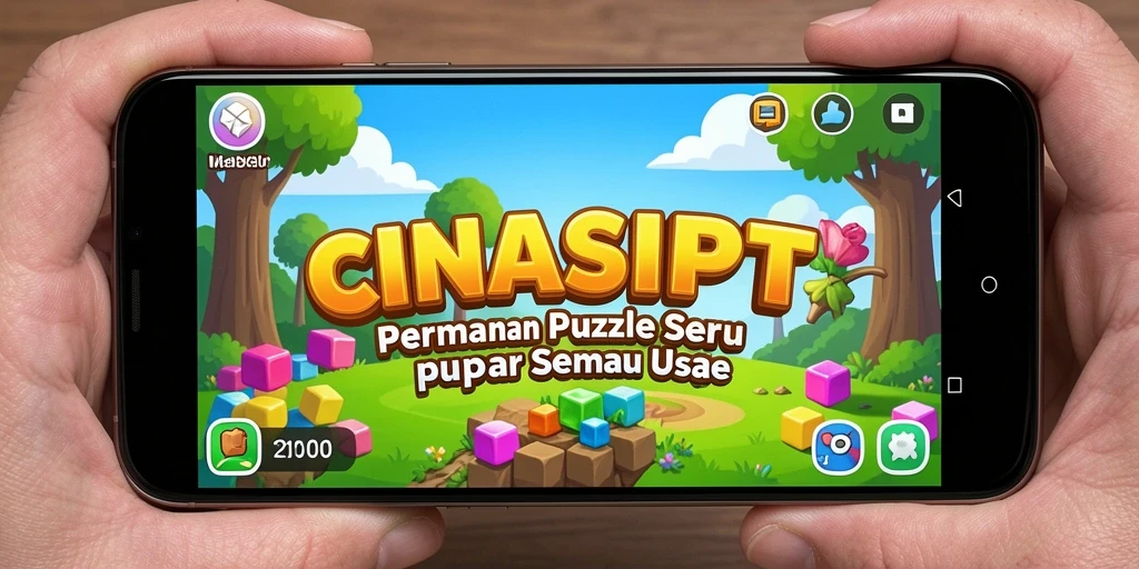 Tampilan gameplay seru dari CINASIPIT menunjukkan tantangan puzzle yang menarik.