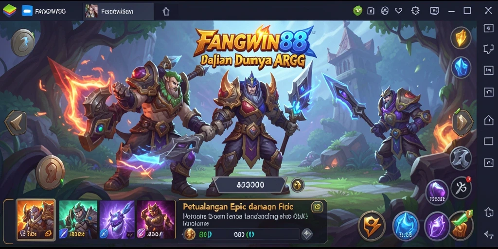 Tangkapan layar menampilkan aksi seru dalam gameplay ARPG FANGWIN88.