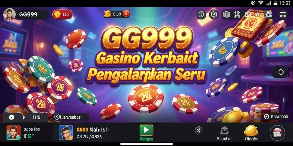 Gameplay seru dan mendebarkan di GG999 aplikasi Kasino.