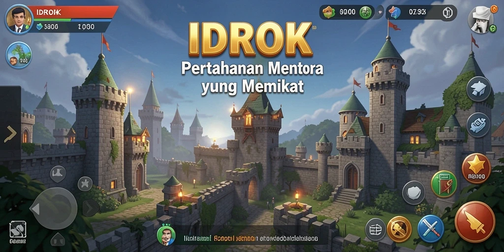 Tampilan gameplay seru dari IDROK Tower Defense.