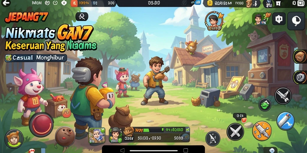 Tampilan gameplay seru dari JEPANG77 dengan grafis yang memukau.