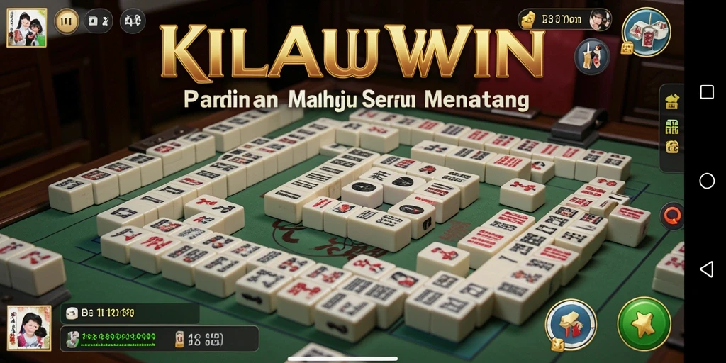 Screenshot gameplay KILAUWIN dengan tampilan ubin Mahjong yang menarik.