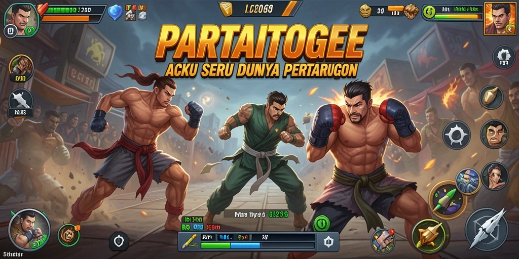 Tampilan seru gameplay PARTAITOGEL pada pertarungan aksi.