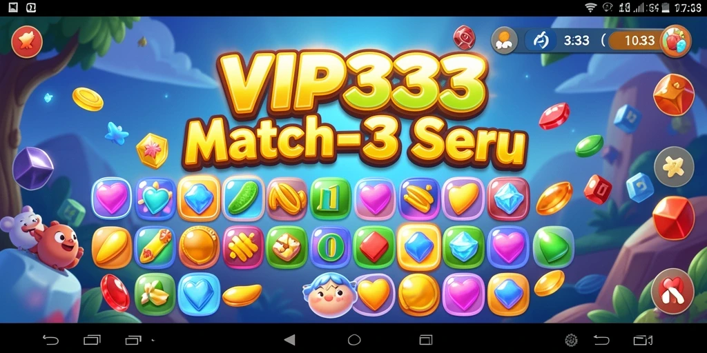 Tampilan gameplay seru dari VIP333 dalam genre Match-3.